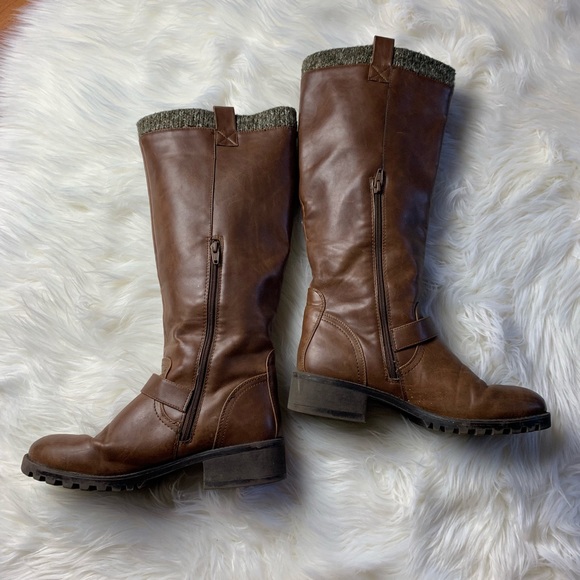 Knee High Brown Riding Boots - Picture 2 of 6